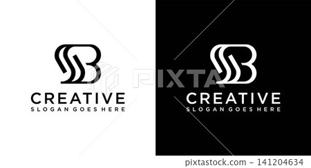 SB or BS initial letter logo design vector SB or BS initial letter logo design vector 141204634