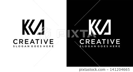 KA or AK initial letter logo design vector KA or AK initial letter logo design vector 141204665