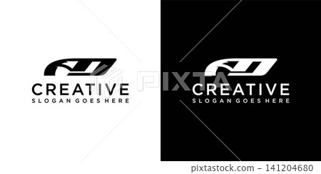 AD or DA initial letter logo design vector AD or DA initial letter logo design vector 141204680