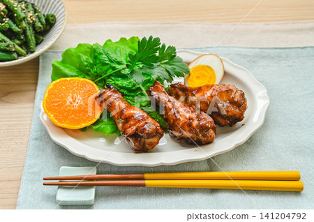 Juicy teriyaki chicken wings Juicy teriyaki chicken wings 141204792