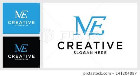 ME or EM initial letter logo design vector ME or EM initial letter logo design vector 141204887