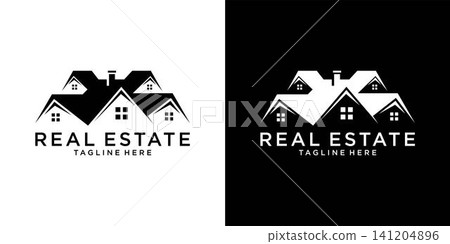Roof and home logo vector design concept. Real estate logo 141204896
