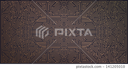 Vector art deco line pattern, gold geometric design, gatsby style ornament, nouveau premium background. Award card, invitation party ornament. Dark classic fancy motif. Vector art deco line pattern, gold geometric design, gatsby style ornament, nouveau premium background. Award card, invitation party ornament. Dark classic fancy motif. 141205010