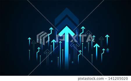 A minimalist background with glowing Arrows in Light blue highlights forward direction, corporate growth, and financial success. Ideal for Finance, business, and marketing visuals. A minimalist background with glowing Arrows in Light blue highlights forward direction, corporate growth, and financial success. Ideal for Finance, business, and marketing visuals. 141205020