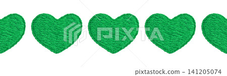 [Heart seamless pattern] Hand embroidery illustration material 141205074
