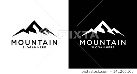 Vintage mountain vector logo design and illustration 141205103