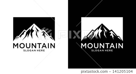 Vintage mountain vector logo design and illustration 141205104