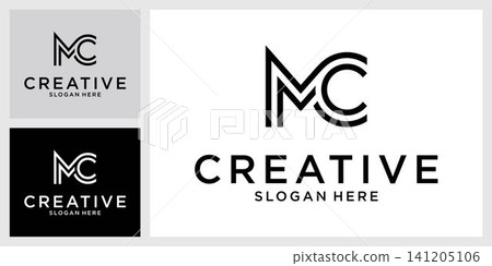MC or CM initial letter logo design vector template MC or CM initial letter logo design vector template 141205106