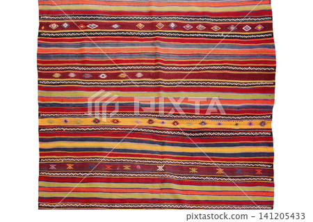wool woven old antique Turkish rug wool woven old antique Turkish rug 141205433