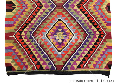 wool woven old antique Turkish rug wool woven old antique Turkish rug 141205434