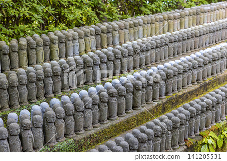 Jizo statues honoring lost children at hase dera temple Jizo statues honoring lost children at hase dera temple 141205531
