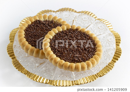 Chocolate chip cookie. Food background. Chocolate chip cookie. Food background. 141205909