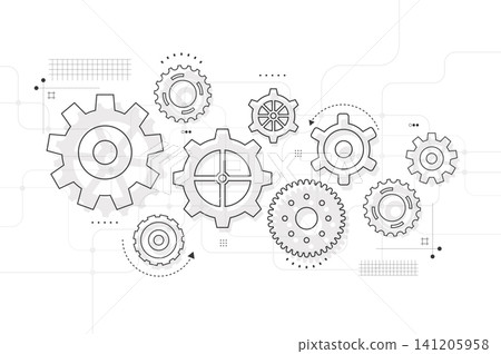 Abstract cogs and gears mechanism background for business process and teamwork concept. Abstract cogs and gears mechanism background for business process and teamwork concept. 141205958