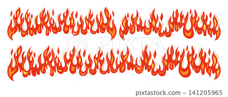 Fire flame frame cartoon set drawn Fire wall border hot burning car sticker tattoo gas grill design Fire flame frame cartoon set drawn Fire wall border hot burning car sticker tattoo gas grill design 141205965