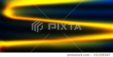 Abstract Neon Yellow Orange Light Streak Background Abstract Neon Yellow Orange Light Streak Background 141206367
