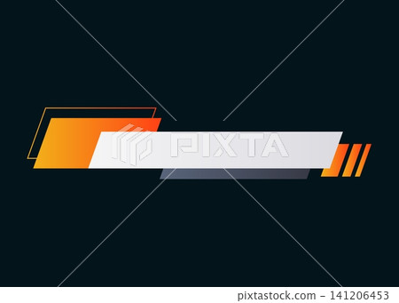 Breaking news. Lower third TV news bar vector illustration. Live news. Banner for broadcasting television video template. Streaming news sign 141206453