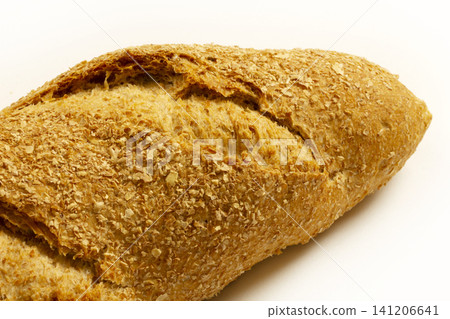 one loaf of bread close-up on a white background one loaf of bread close-up on a white background 141206641