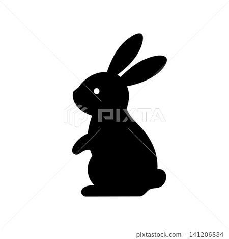 Pictogram of a sitting rabbit Pictogram of a sitting rabbit 141206884