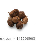Black cardamom on a white background 141206903