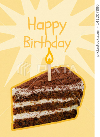 Birthday party celebration with cake and candle for a special event Birthday party celebration with cake and candle for a special event 141207890