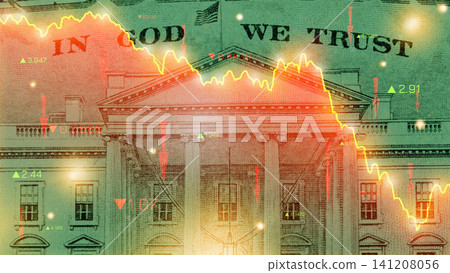 Chart shows money trend during recession and economic fluctuation in the market Chart shows money trend during recession and economic fluctuation in the market 141208056
