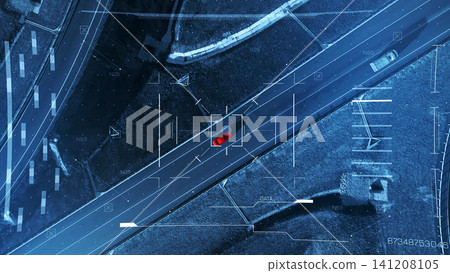 Surveillance system captures car on road with facial recognition technology in use Surveillance system captures car on road with facial recognition technology in use 141208105