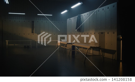 Adaptive Athlete with Leg Prosthesis Warming Up and Getting Ready for Gym Workout Adaptive Athlete with Leg Prosthesis Warming Up and Getting Ready for Gym Workout 141208158
