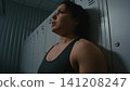 Exhausted Woman Athlete Suffering from Emotional Burnout 141208247