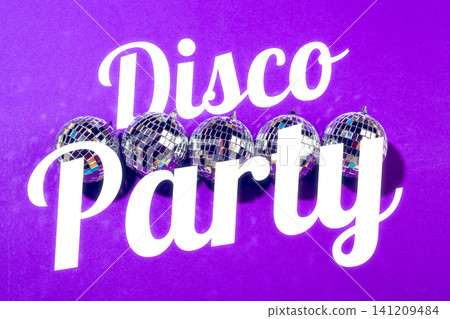 Happy birthday celebration with disco theme and colorful decorations in a lively setting Happy birthday celebration with disco theme and colorful decorations in a lively setting 141209484