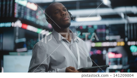 Senior Broker Analyzing Market Trends With Calm Confidence 141209804