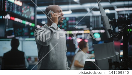 Happy African American Financial Expert Sharing Good News of Portfolio Growth Happy African American Financial Expert Sharing Good News of Portfolio Growth 141209840