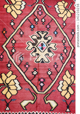 wool woven old antique Turkish rug wool woven old antique Turkish rug 141210238