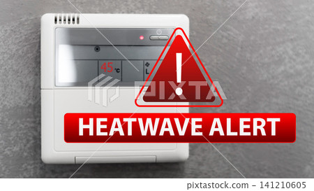Heatwave alert shows high temperature on thermostat Heatwave alert shows high temperature on thermostat 141210605