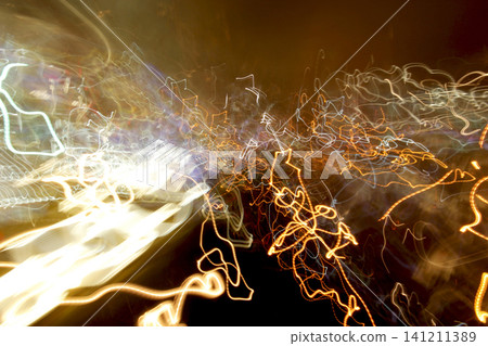 moving and blurred city lights background moving and blurred city lights background 141211389