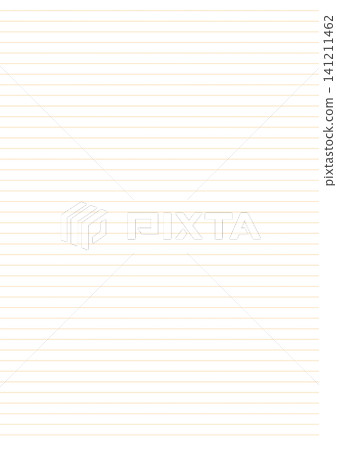 Ruled paper, horizontal lines, 7mm, B-ruled, A4 size, orange, translucent. 141211462