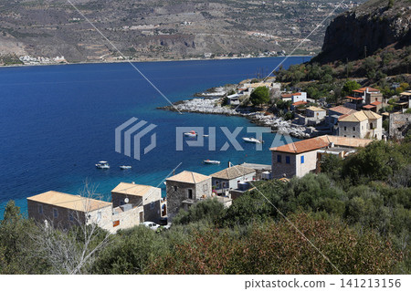 coastline near Limeni village, Peloponnese, Greece coastline near Limeni village, Peloponnese, Greece 141213156
