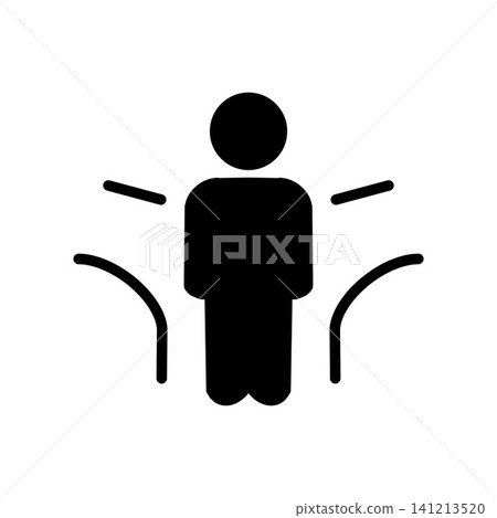 Social distancing icon / People, distance, infection control pictogram Social distancing icon / People, distance, infection control pictogram 141213520
