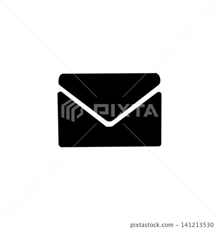 Simple envelope icon material - symbol for email or message - white background Simple envelope icon material - symbol for email or message - white background 141213530