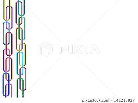 Abstract Colorful Interlocking Elongated Vertical Rectangle Frames Left Border on White Background Abstract Colorful Interlocking Elongated Vertical Rectangle Frames Left Border on White Background 141213927