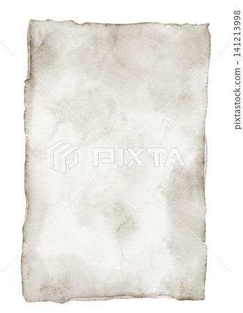 Paper watercolor illustration of vintage parchment sheet with rough torn edges and aged texture, blank document surface. Antique background isolated on white for templates, invitations, scrapbooking. Paper watercolor illustration of vintage parchment sheet with rough torn edges and aged texture, blank document surface. Antique background isolated on white for templates, invitations, scrapbooking. 141213998