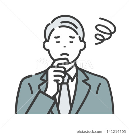 Worried middle-aged businessman Worried middle-aged businessman 141214303