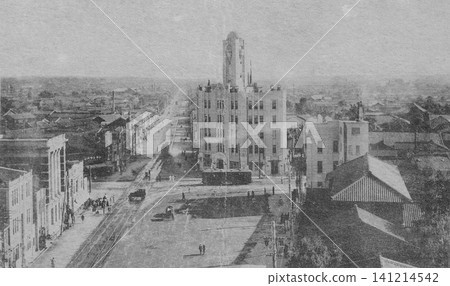 老照片,1925-1930 年,名古屋,東新町十字路口,廣小路。 老照片,1925-1930 年,名古屋,東新町十字路口,廣小路。 141214542