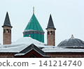 The green dome of the Rumi Tomb in Konya 141214740