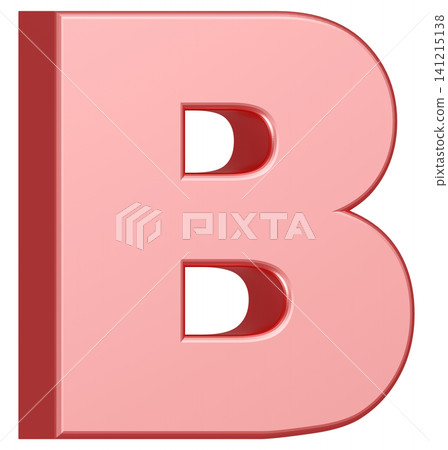 3D材質_字母_B_粉紅色 3D材質_字母_B_粉紅色 141215138