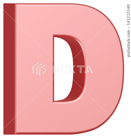 3D Material_Alphabet_D_Pink 3D Material_Alphabet_D_Pink 141215140