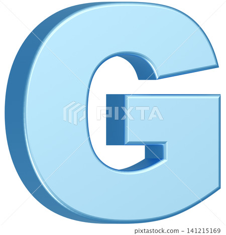 3D材質_字母_G_淺藍色 3D材質_字母_G_淺藍色 141215169