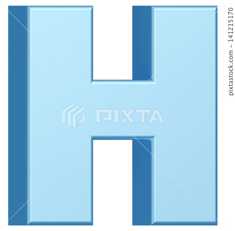 3D Material_Alphabet_H_Light Blue 3D Material_Alphabet_H_Light Blue 141215170