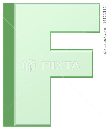 3D Material_Alphabet_F_Light Green 3D Material_Alphabet_F_Light Green 141215194