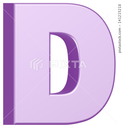 3D Material_Alphabet_D_Purple 3D Material_Alphabet_D_Purple 141215218