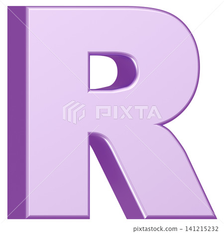 3D Material_Alphabet_R_Purple 3D Material_Alphabet_R_Purple 141215232